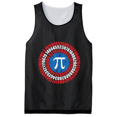 Captain Pi Superhero Pi Day & Math Lover Mesh Reversible Basketball Jersey Tank