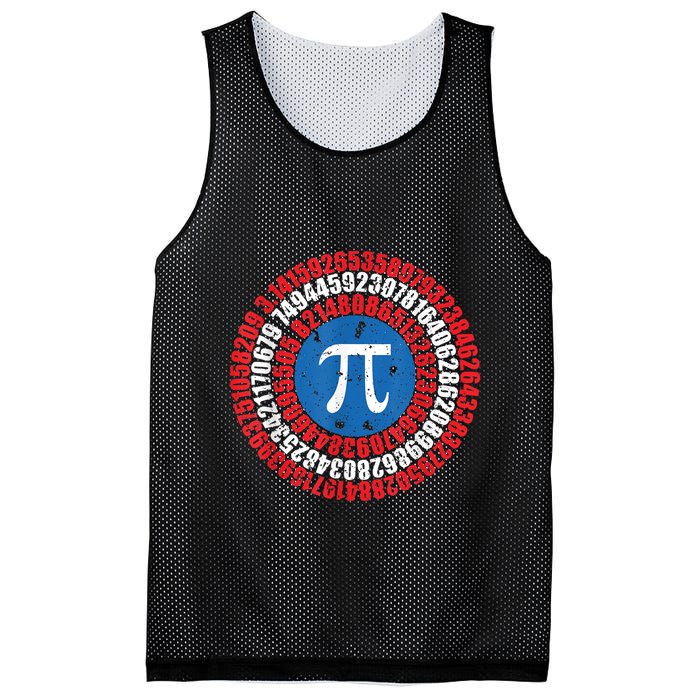 Captain Pi Superhero Pi Day & Math Lover Mesh Reversible Basketball Jersey Tank