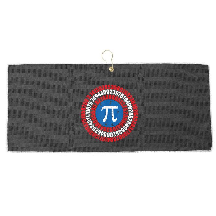 Captain Pi Superhero Pi Day & Math Lover Large Microfiber Waffle Golf Towel