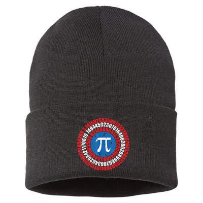 Captain Pi Superhero Pi Day & Math Lover Sustainable Knit Beanie