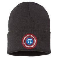 Captain Pi Superhero Pi Day & Math Lover Sustainable Knit Beanie