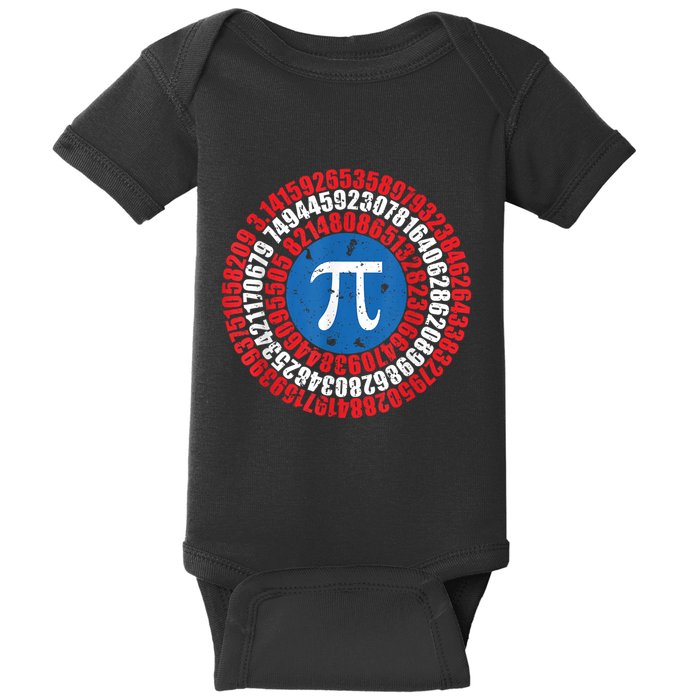 Captain Pi Superhero Pi Day & Math Lover Baby Bodysuit