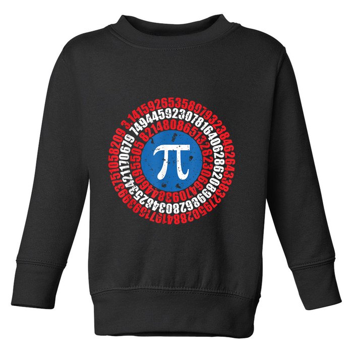 Captain Pi Superhero Pi Day & Math Lover Toddler Sweatshirt