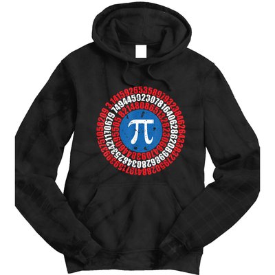 Captain Pi Superhero Pi Day & Math Lover Tie Dye Hoodie