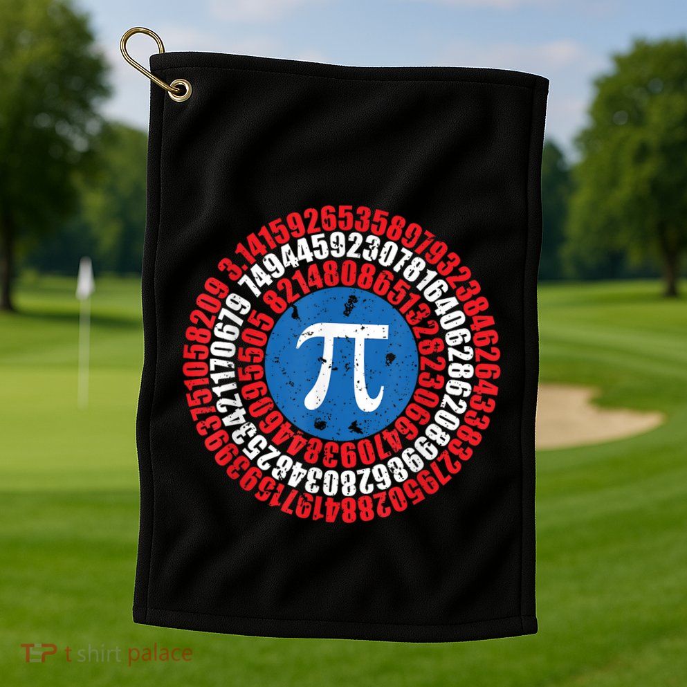 Captain Pi Superhero Pi Day & Math Lover Golf Towel