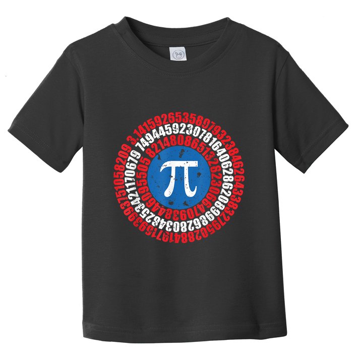 Captain Pi Superhero Pi Day & Math Lover Toddler T-Shirt