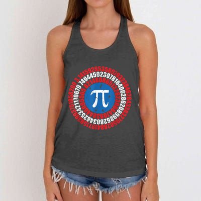 Captain Pi Superhero Pi Day & Math Lover Women's Knotted Racerback Tank