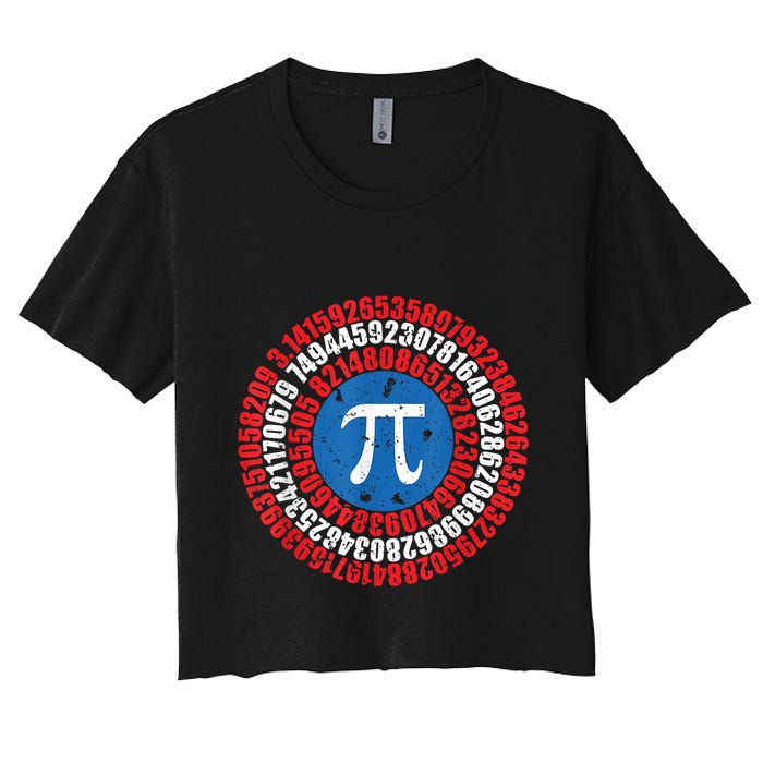 Captain Pi Superhero Pi Day & Math Lover Crop Top