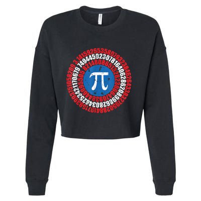Captain Pi Superhero Pi Day & Math Lover Cropped Pullover Crew