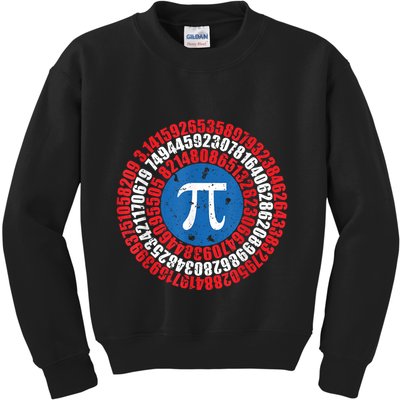 Captain Pi Superhero Pi Day & Math Lover Kids Sweatshirt