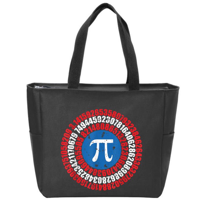 Captain Pi Superhero Pi Day & Math Lover Zip Tote Bag