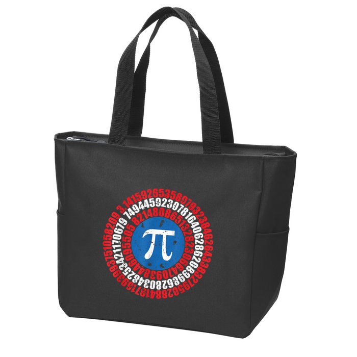 Captain Pi Superhero Pi Day & Math Lover Zip Tote Bag