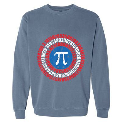 Captain Pi Superhero Pi Day & Math Lover Garment-Dyed Sweatshirt