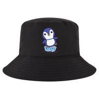 Cute Penguin Standing On An Ice Floe Cool Comfort Performance Bucket Hat