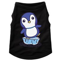 Cute Penguin Standing On An Ice Floe Doggie Tank