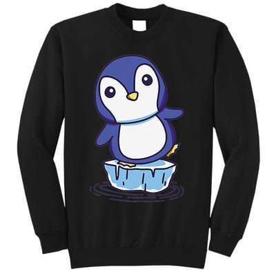 Cute Penguin Standing On An Ice Floe Sweatshirt