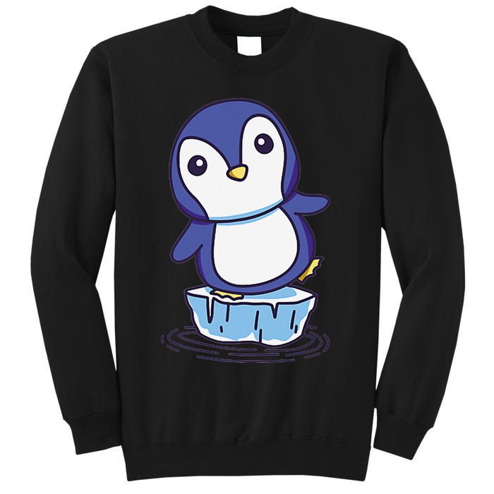 Cute Penguin Standing On An Ice Floe Sweatshirt