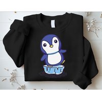 Cute Penguin Standing On An Ice Floe Sweatshirt