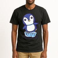 Cute Penguin Standing On An Ice Floe Tall T-Shirt