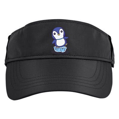 Cute Penguin Standing On An Ice Floe Adult Drive Performance Visor