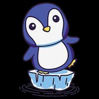 Cute Penguin Standing On An Ice Floe Bucket Hat