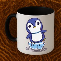 Cute Penguin Standing On An Ice Floe Mug