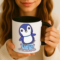Cute Penguin Standing On An Ice Floe Mug
