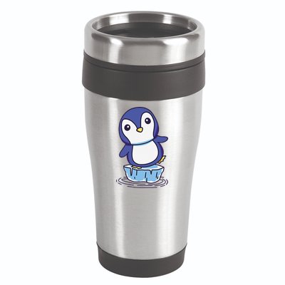 Cute Penguin Standing On An Ice Floe 16oz Travel Tumbler