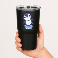 Cute Penguin Standing On An Ice Floe Tumbler