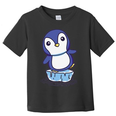 Cute Penguin Standing On An Ice Floe Toddler T-Shirt
