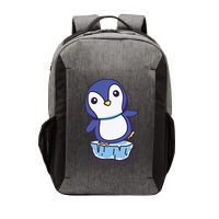 Cute Penguin Standing On An Ice Floe Vector Backpack