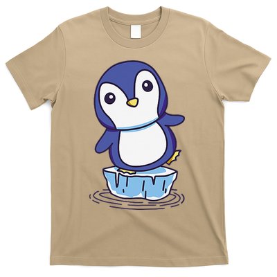 Cute Penguin Standing On An Ice Floe T-Shirt