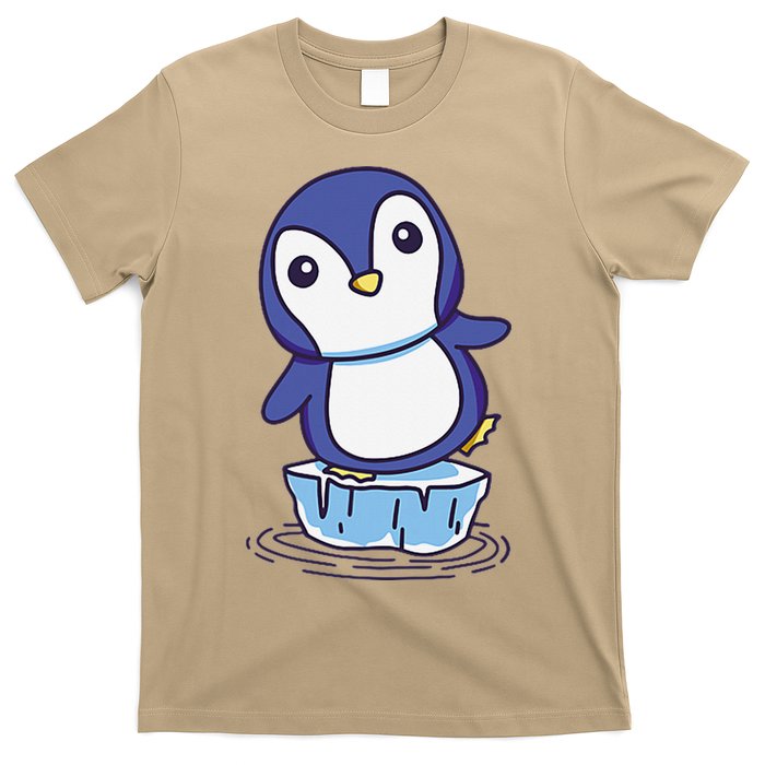 Cute Penguin Standing On An Ice Floe T-Shirt