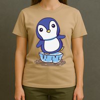 Cute Penguin Standing On An Ice Floe T-Shirt