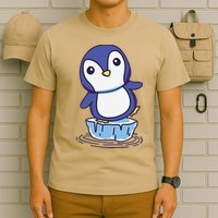 Cute Penguin Standing On An Ice Floe T-Shirt