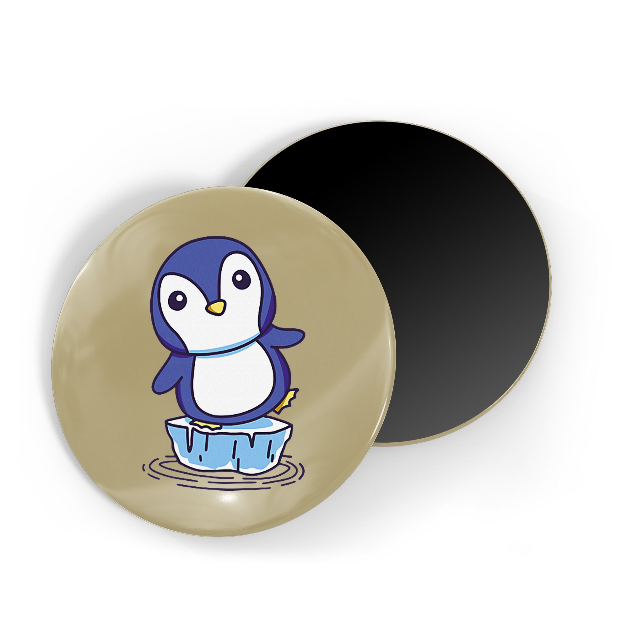 Cute Penguin Standing On An Ice Floe Magnet