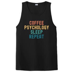 Coffee Psychology Sleep Repeat Funny Psychology &Amp; Coffee Gift PosiCharge Competitor Tank