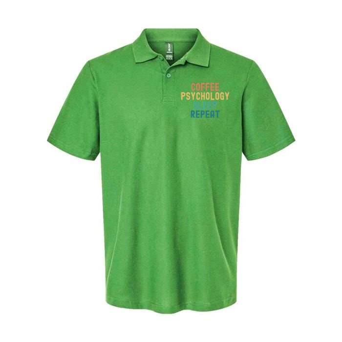 Coffee Psychology Sleep Repeat Funny Psychology &Amp; Coffee Gift Softstyle Adult Sport Polo