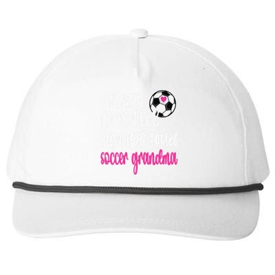 Crazy Proud Soccer Grandma Soccer Player Grandmother Snapback Five-Panel Rope Hat