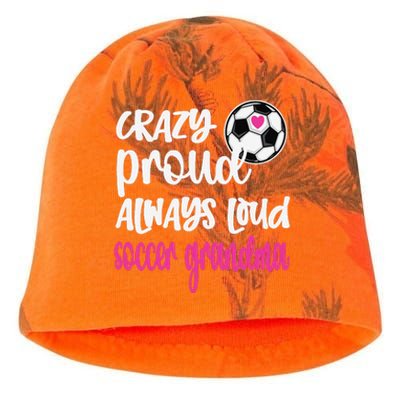 Crazy Proud Soccer Grandma Soccer Player Grandmother Kati - Camo Knit Beanie