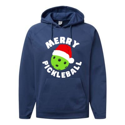 Christmas Pickleball Santa Hat Pickleball Player Xmas Gift Performance Fleece Hoodie