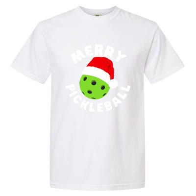 Christmas Pickleball Santa Hat Pickleball Player Xmas Gift Garment-Dyed Heavyweight T-Shirt