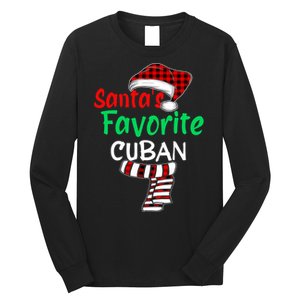 Christmas Pajamas Santa Claus Santas Favorite Cuban Long Sleeve Shirt