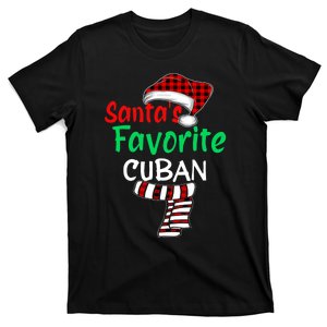 Christmas Pajamas Santa Claus Santas Favorite Cuban T-Shirt