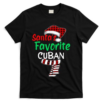 Christmas Pajamas Santa Claus Santas Favorite Cuban T-Shirt