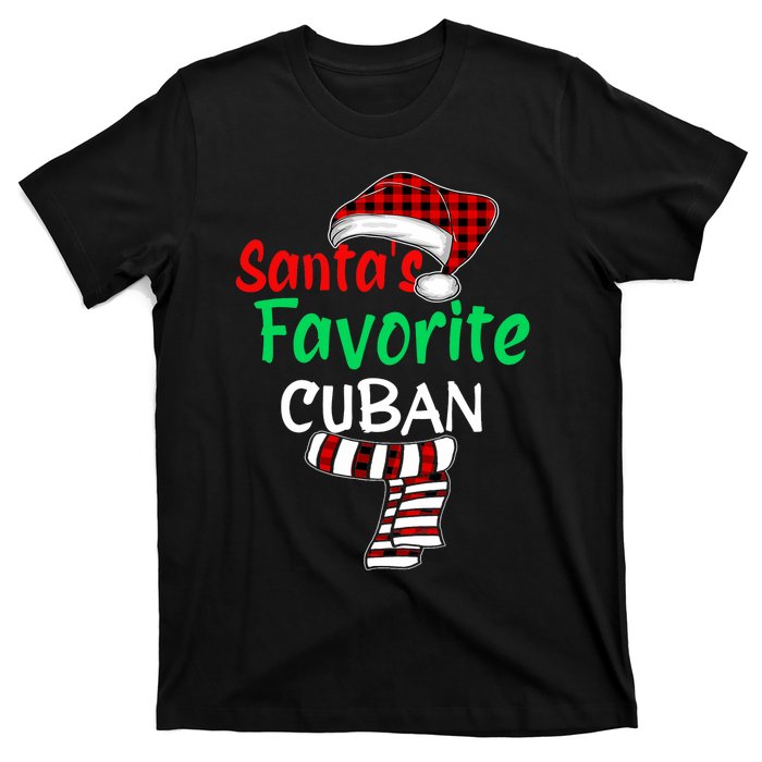 Christmas Pajamas Santa Claus Santas Favorite Cuban T-Shirt