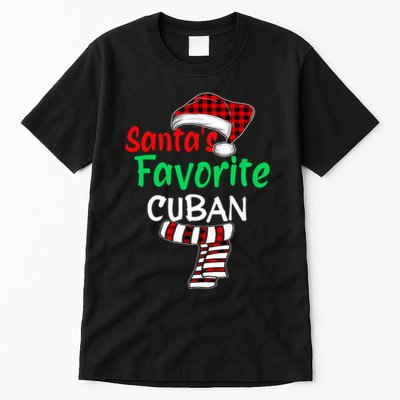Christmas Pajamas Santa Claus Santas Favorite Cuban Tall T-Shirt