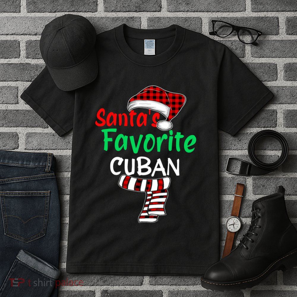 Christmas Pajamas Santa Claus Santas Favorite Cuban Tall T-Shirt