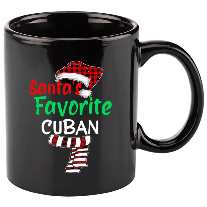 Christmas Pajamas Santa Claus Santas Favorite Cuban 11oz C Handle Ceramic Mug