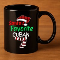 Christmas Pajamas Santa Claus Santas Favorite Cuban 11oz C Handle Ceramic Mug